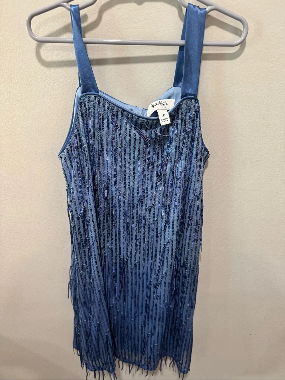 Speechless Blue Sequin Fringe Party Dress Taylor swift